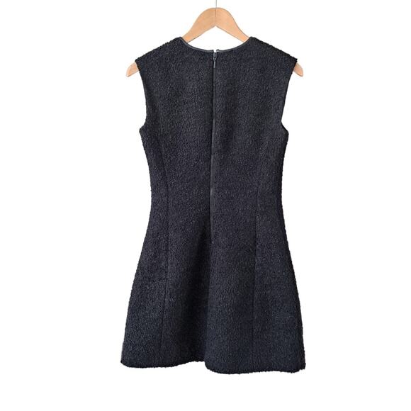 Armani Exchange Black Boucle Sleeveless Mini Dress Size 4 Work Party - Picture 8 of 9